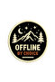 Offline By Choice Adventure Collection Embroidered Hook Velcro Patch 7.4 x 8 cm
