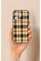 Vivo V70 5g Compatible Cream Plaid Pattern Silicone Case