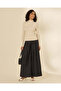 Women Beige Shoulder Button Detail Pullover - 2