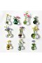 Mini vases 8pc magnetic fridge plant holders dried flowers. - 4
