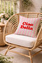 Ciao Bella Pink Striped Text Printed Decorative Throw Pillow Cover Retro 43X43 cm - 6