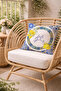 Hello Spring Blue Yellow Tile Patterned Decorative Throw Pillow Cover 43X43 cm - 5