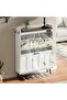 Shoe Cabinet with Deodorization Function, Freestanding Shoe Storage Organizer with 2 Flip-Drawers, Side Hooks & Back-Stopper Countertop, 12mm&15mm Thick MDF Shoe Rack for Entryway Hallway - 4