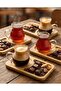 6-Pack of 12-Piece Borosilicate Glass Cups with Handles and Bamboo Plates, 200 ml Glass Tea and Coffee Cups - 2