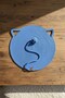 Pet Handmade Cat Scratching Mat with Toys, 100% Cotton Rope, Blue
