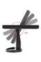 LED Touch Screen Vanity Makeup Mirror Black 30x20centimeter - 3
