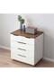 Chest of Drawers, Wooden Dawer Storage Cabinet, Drawer Dresser for Bedroom, 60*40*68cm, White, 203DG5 - 4