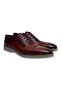 Burgundy Color Lace-Up Genuine Leather Men's Shoes