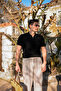 Lave Black Zippered Knitwear Men's Tshirt - 4