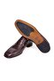 Brown Laceless Genuine Leather Men's Shoes - 3