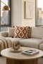 Bohemian Ethnic Geometric Patterned Embossed Punch Embroidered Tassel Cushion Cover 42X42 cm - 4