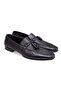 Black Color Laceless Genuine Leather Men's Shoes