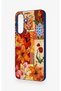 Samsung A56 Compatible Orange Lily Patterned Silicone Case - 4
