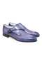White Purple Laceless Genuine Leather Leather Sole Men's Shoes