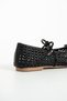 Marta Women's Ecru Round Toe Knitted Ballerina Lace-Up Comfortable Daily Shoes - 7