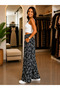 Moda Başak Premium Patterned Woven Fabric Palazzo Trousers – Wide Leg Stylish Comfortable Cut