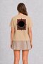 Art Deco Style Watermelon Print T-Shirt - Cream - 4