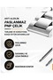 Trendy Model Gold Color Steel Case, Gold Color Chain Strap, Special Design Women's Wristwatch, White Dial with Star Detail - 5