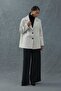 Beige Striped Oversize Jacket - 2