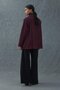 Burgundy striped oversize jacket - 5