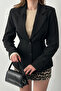 Black Two-Button Pleated Jacket - 4
