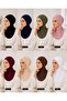 Women's Viscose Fabric Neck Collar Bonnet, Ready-Made Practical Hijab Bonnet, Sweat-Proof Flexible Bonnet - 3