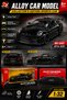 Black Alloy Sports Car Model Collector’s Edition for Kids Ages 6+ – 1:32 Die-Cast Style Car with Rear Spoiler, Detailed Interior, Rubber Tires & Pull-Back Action - 3
