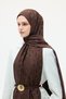 Naia Jacquard Shawl Chain Pattern - Brown - 3