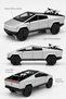 XINHAODI 1:24 Metal Futuristic Pickup Truck Model – Silver Die-Cast Toy Vehicle with Motorcycle Accessory, Opening Doors, Pull-Back Action, Sound & Light and Off-Road Wheels - 4