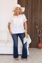 Plus Size Embroidered Linen Shirt - 4