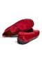 Red Suet Red Color Laceless Genuine Leather Men's Shoes - 2