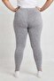 Gray Women's Cotton Flexible Combed Cotton Long Leggings + Gift Sleep Band - Compatible with Large Sizes - 6