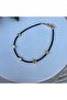 Round Plate Detailed Afghan Beaded Anklet (Black) - 3