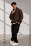 Unisex Half-Zipper Stand Collar 100% Cotton Soft Textured Sweatshirt Plain Pullover - 5
