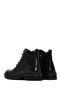 Women's Black Zippered Casual Leather Boots Wf410007Dv - 6