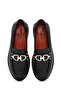 Gritti Women's Black Leather Masculine Loafer with Buckle Detail Af260000Dv - 7