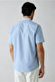 Short Sleeve Regular Fit Plaid Pocket Cotton Easy-Iron Shirt - 4