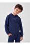 Navy Blue Text Printed Boys' Suit - 2