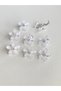 Hair Accessories and Hair Cubes - White Color with Star Flowers (8 Pieces) - 6