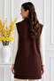 Bearded Knitwear Vest N3381 Brown - 4