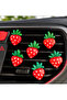 6-Piece Strawberry Figured Car Air Conditioner Ornament Set with Clips for Car Interior Decoration – Red White Green - 4