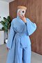Beliz Belted Suit Blue - 4