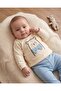 Baby Boy Set with Bow Tie and Teddy Bear Embroidery, 2-Piece Sweatshirt Set for 3-6-9-12 Months