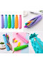 Pineapple Silicone Pencil Bag Single Compartment 6 Colors - 2