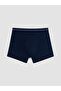 Navy Blue Cotton Flexible Men's Boxer Briefs 3-Pack - 4