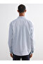 Lcw vision blue relaxed fit long sleeve striped men's shirt - 4