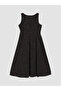 Black Crew Neck Sleeveless Polka Dot Women's Dress - 5