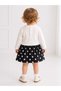 Girl's Black and White Polka Dot Dress – 95% Cotton, Two-Thread Raised Yarn, Rabbit Pattern, Soft Fabric - 3