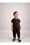 Unisex Children's Brown Striped Vest 2-Piece Set