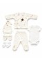 Newborn Hospital Release 10 Piece Star Moon Patterned Cotton Baby Set 0-3 Months - 3